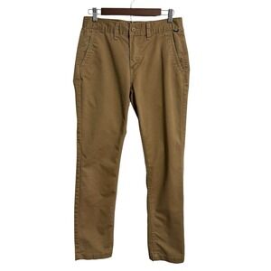 Vans authentic chino pants mens 29x30 slim tan stretch casual straight skater